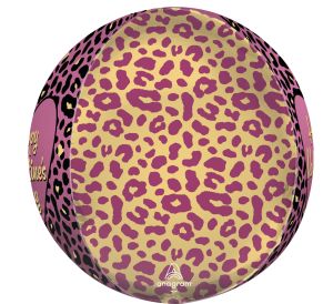 Orbz Satin Happy Valentines Day Leopard Luxe Balloon