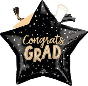Multi-Balloon Satin Twirling Tassels Congrats Grad Balloon