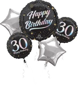 Bouquet Sparkling Birthday 30 Balloon