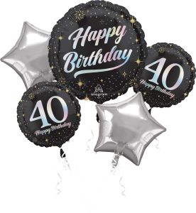 Bouquet Sparkling Birthday 40 Balloon