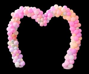8.5 ft Balloon Heart Arch 10lb base