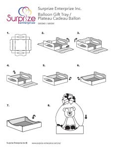 Balloon Gift Tray Single Cutaway Black (15pcs)