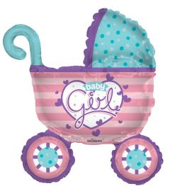 CI: 14" Baby Girl Stroller Balloon