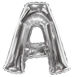 34" Silver Letter A Balloon
