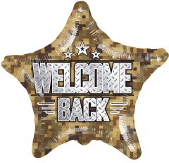 18" Welcome Back Camouflage Balloon