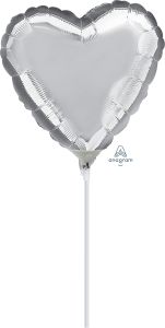 04" Silver Heart Balloon