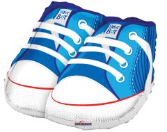 18" Shape Baby Shoes Blue Balloon