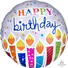 Jumbo Holographic Shimmer Birthday Candles Balloon