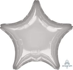 18" Metallic Silver Star Balloon
