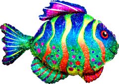 SuperShape Colorful Fish Balloon