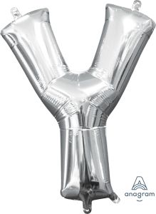 16" Silver Letter Y Balloon