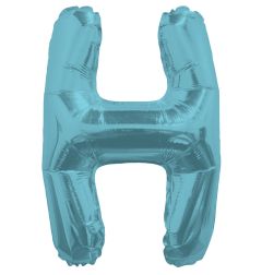 14" Light Blue Letter H Balloon