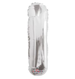 14" Silver Letter I Balloon