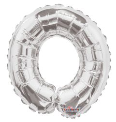14" Silver Letter O Balloon