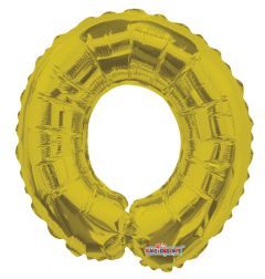 14" Gold Letter O Balloon