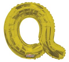 14" Gold Letter Q Balloon