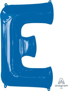 34" Blue Letter E Balloon