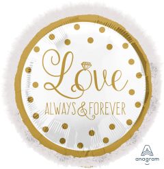 SuperShape Sparkling Gold Wedding (non-packaged) Balloon