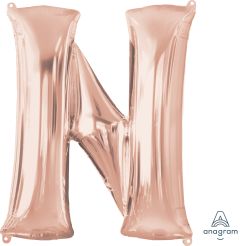 34" Rose Gold Letter N Balloon