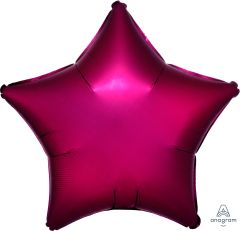 18" Satin Luxe Pomegranate Star Balloon