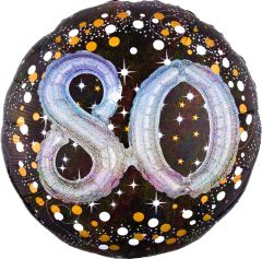 Multi-Balloon Holographic Sparkling Birthday 80
