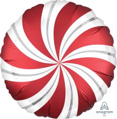 18" Satin Infused Sangria Candy Swirls Balloon
