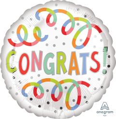 18" Congrats Swirls Balloon