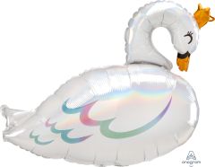 SuperShape Iridescent Swan Balloon