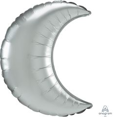 Crescent 26" Platinum Silver Balloon