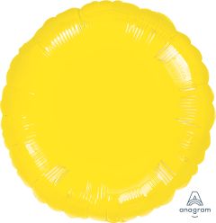18" Metallic Yellow Circle (non-packaged) Balloon