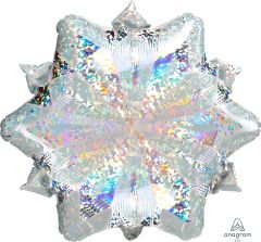 18" Shape White Christmas Snowflake Balloon