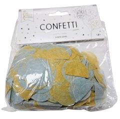 2.5cm Paper Confetti Dots Gold and Silver (22g)