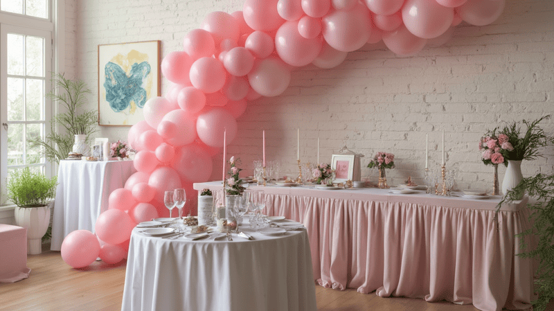 pink wedding decorations