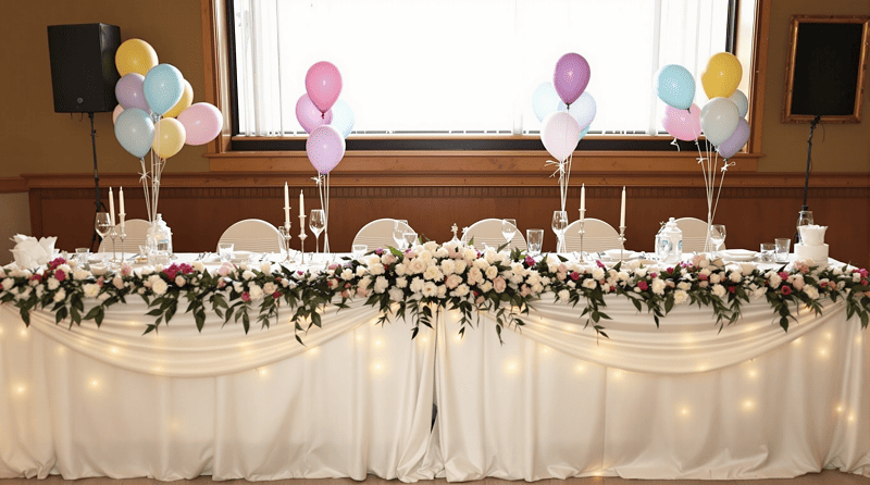 simple wedding head table decorations